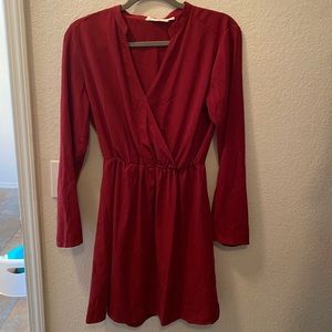 Long sleeve red dress